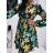 Sommerhemd Langarm Blumen Damen (UNI S / L) ITALIENISCHE MODE IMK20156