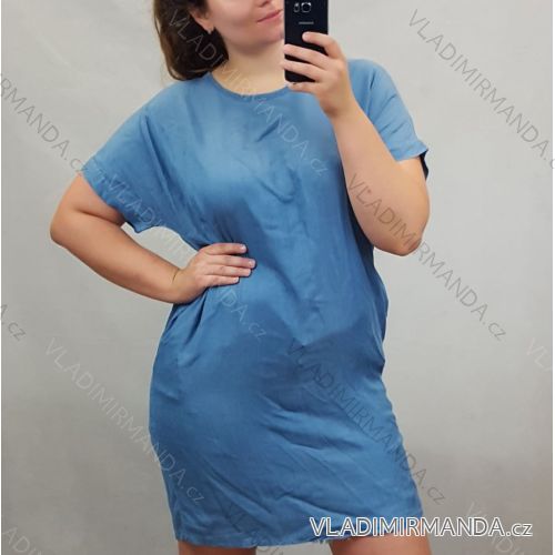 Sommer-Kurzarmkleid für Damen (uni l / 2xl) ITALIAN FASHION IM720149