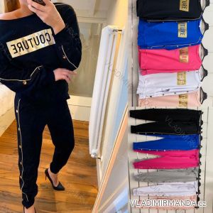 Set lange Jogginghosen und langärmliges Sweatshirt für Frauen (UNI S / L) TURKISH FASHION IMK20148