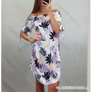 Sommerkleid mit nackten Schultern kurze Frauen (uni s / m) ITALIENISCHE MODA IM9199723