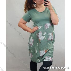 Sommer-Kurzarmkleid für Damen (uni l / 2xl) ITALIAN FASHION IM720149