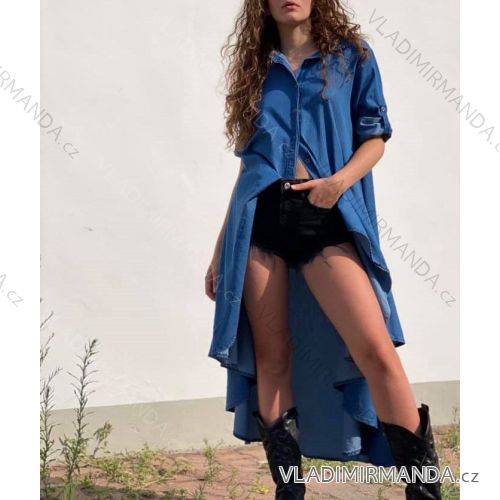 Kleid Andere Hemden Kurzarm Damen (uni sl) ITALIENISCHE Mode IM21800914