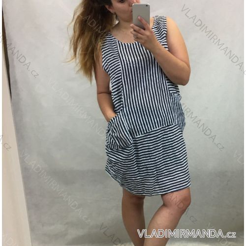 Sommerkleider an den Schultergurten der Frauen in Übergröße (uni xl-3xl) ITALIAN FASHION IM719805