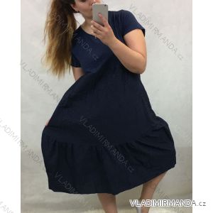 Lässiges Kurzarmkleid für Frauen (uni xl / 2xl) ITALIAN MODA IM720042