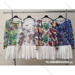 Bluse Langarm mit Rüschen Frauen (UNI S / L) ITALIAN FASHION IMK20159