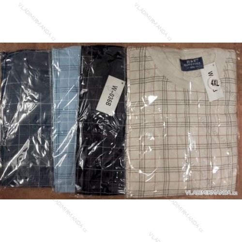 Pyjamas kurze Hosen Herren Baumwolle übergroßen (xl-4xl) HAF W-036