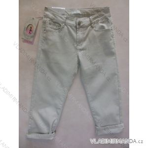 Hose dünne Sommer 3/4 kurze Frauen (38-48 / grau) SMILING JEANS N346
