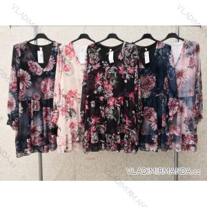 Bluse Langarm mit Rüschen Frauen (UNI S / L) ITALIAN FASHION IMK20159