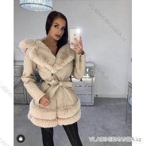 Jacke Winterjacke mit Kapuze und Fell Damen Übergröße (46-54) POLISH FASHION BLI19YP-18057-12