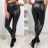 Leggings Hose Kunstleder mit Reißverschluss (xs-m) Italian Fashion JWA2033150