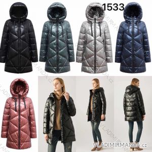 Jacke Winterjacke mit Kapuze und Fell Damen Übergröße (46-54) POLISH FASHION BLI19YP-18057-12