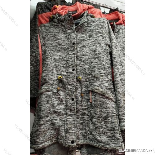 Mikina prodloužená dlouhý rukáv na zip s kapucí dámská (UNI L/XXL) ITALSKÁ MÓDA IM4201228