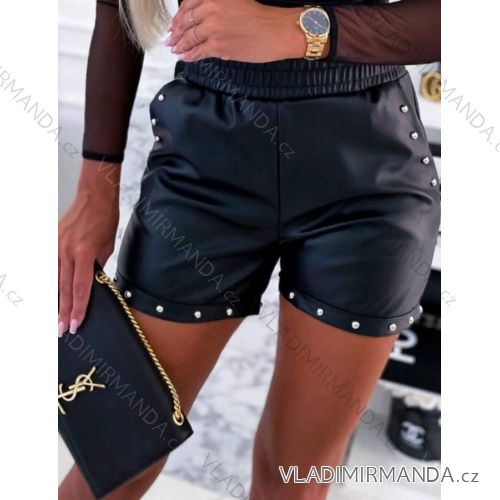 Shorts Shorts Kunstleder Frauen (uni s-l) ITALIAN FASHION IM920107