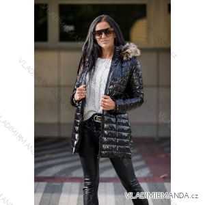 Jacke Winterjacke mit Kapuze und Fell Damen Übergröße (46-54) POLISH FASHION BLI19YP-18057-12