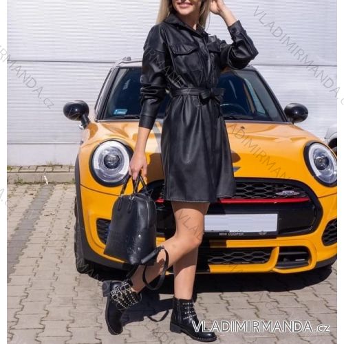 Kleid mit 3/4 Ärmeltasche für Damen (uni sl) ITALIAN Fashion IM3181746