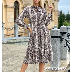 Sommerkleid Langarm geblümte Damen (UNI S / L) ITALIAN FASHION IMK20150