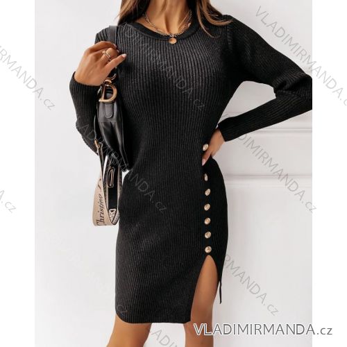 Kleid mit 3/4 Ärmeltasche für Damen (uni sl) ITALIAN Fashion IMWD20529