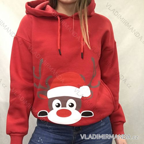 Hoodie Langarm Frauen Weihnachten (sm) ITALIENISCHE MODE IM920421