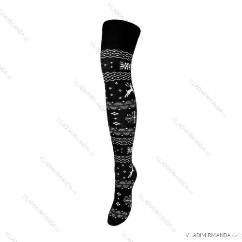 Socken Weihnachtsstrümpfe Frohe norwegische Flocken Frauen (Einheitsgröße) POLNISCH MODA DPP20NORSKEB