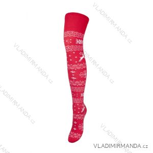 Socken Weihnachtsstrümpfe Frohe norwegische Flocken Frauen (Einheitsgröße) POLNISCH MODA DPP20NORSKEW