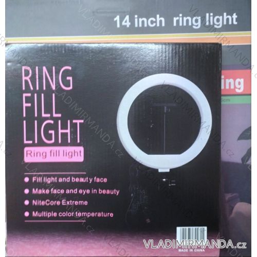 LED Ring Selfie Licht 26cm, Lampe mit Ständer ELM20014