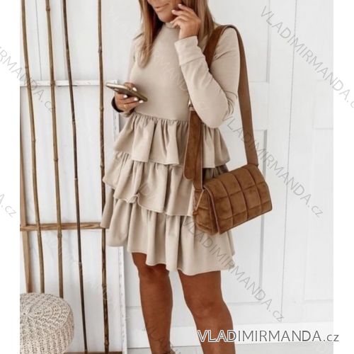 Kleid mit 3/4 Ärmeltasche für Damen (uni sl) ITALIAN Fashion IMWD20515