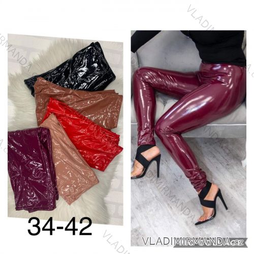 Leggings Hose Kunstleder mit Reißverschluss (xs-m) Italian Fashion LML20003