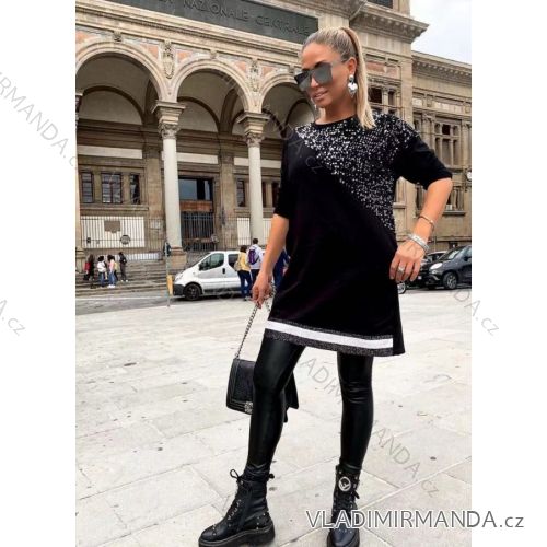 Kleid mit 3/4 Ärmeltasche für Damen (uni sl) ITALIAN Fashion IMWD20515