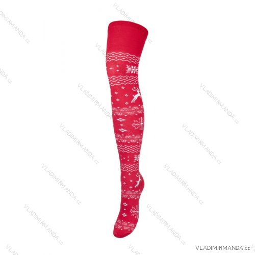 Socken Weihnachtsstrümpfe Frohe norwegische Flocken Frauen (Einheitsgröße) POLNISCH MODA DPP20NORSKER