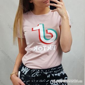 T-Shirt Kurzarm Tik Token für Damen (uni s / l) ITALIAN FASHION IM420851