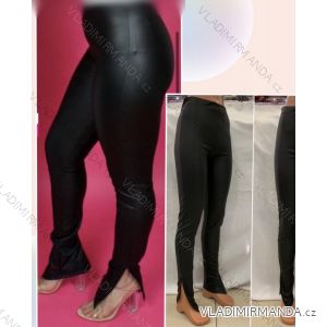 Kalhoty dlouhé koženkové dámské (uni S/M, uni L/XL) Turecká móda TM920enleg-8422