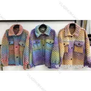 Jacke Mantel Licht übergroße Frauen (UNI L / 2XL) ITALIAN FASHION IMS206-9