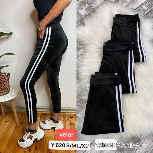 Damen Jogginghose aus Samt (S-XL) TURKISH FASHION TMWL20633 XL / 2XL eine Größe schwarz