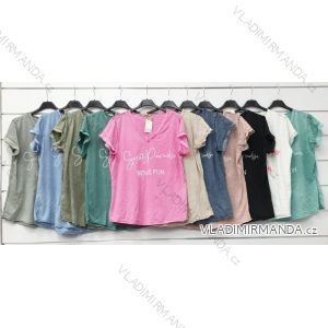 T-Shirt elegante Langarm Frauen (S / M ONE SIZE) ITALIENISCHE MODE IMWK21008