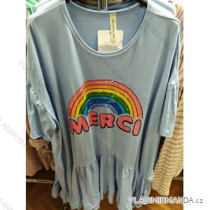 Tričko krátký rukáv dámské (S/M/L ONE SIZE) ITALSKÁ MÓDA IMP21002