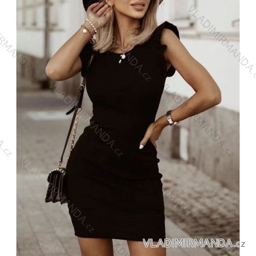 Kleid mit 3/4 Ärmeltasche für Damen (uni sl) ITALIAN Fashion IMWD20527