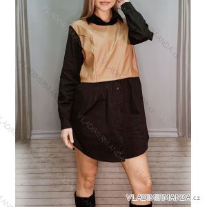 Kleid mit 3/4 Ärmeltasche für Damen (uni sl) ITALIAN Fashion IMWD20529