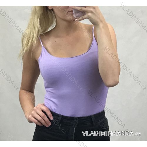 Damen Body Tank Top auf Kleiderbügeln (Uni s / m) ITALIAN FASHION IMM20625 weiß S / M eine Größe