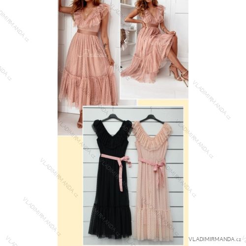 Elegantes Langarmkleid für Damen (S / M / L EINE GRÖSSE) ITALIENISCHE MODE IMWA21002