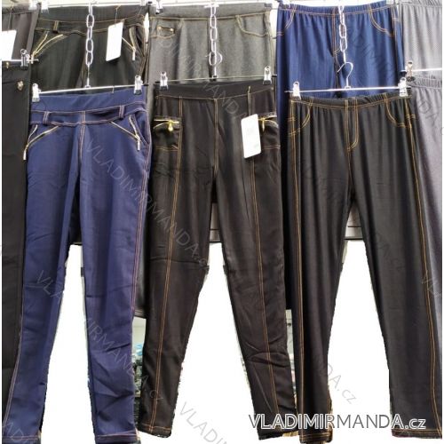 Lange Jeans-Leggings für Frauen (s / m, l / xl, 2xl / 3xl) ELEVEK ELE21DZEGIN