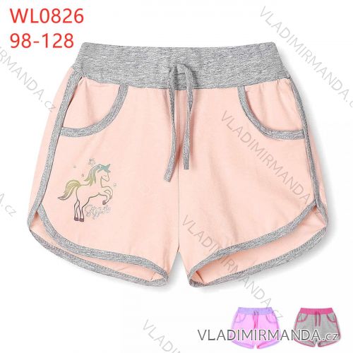 Kraťas Shorts mit Pailletten Baby Teenager Mädchen (98-128) KUGO K627