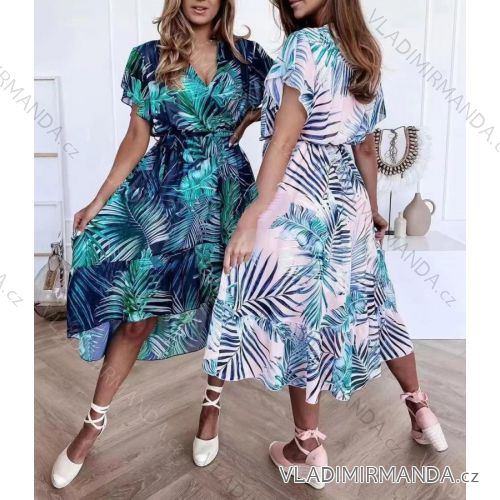 Sommer Kurzarm Sommerkleid (S / M ONE SIZE) ITALIENISCHE MODE IMWY21019