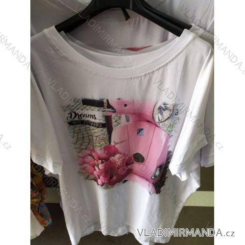 T-Shirt Kurzarm mit Spitze Frauen (Uni s / m) TURKISH FASHION TM920024