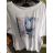 T-Shirt Kurzarm mit Spitze Frauen (Uni s / m) TURKISH FASHION TM920024