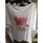 T-Shirt Kurzarm mit Spitze Frauen (Uni s / m) TURKISH FASHION TM920024