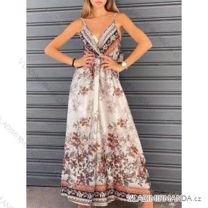 Langes Damenkleid mit breiten Trägern Frauen (UNI S / M) ITALIAN FASHION IMM20581