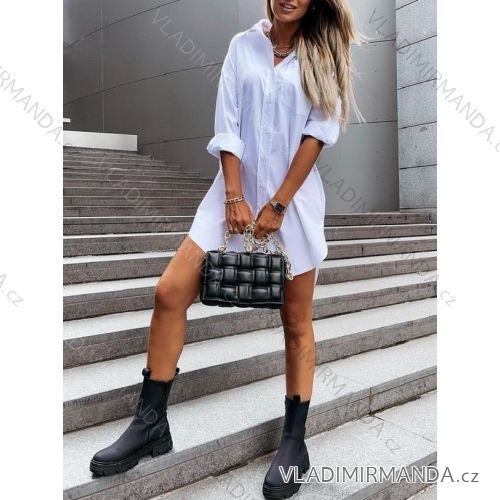 Kleid mit 3/4 Ärmeltasche für Damen (uni sl) ITALIAN Fashion IM3181746