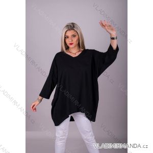 Šaty dlouhé 3/4 dlouhý rukáv dámské (2XL/3XL ONE SIZE) ITALSKÁ MÓDA IMLI21002