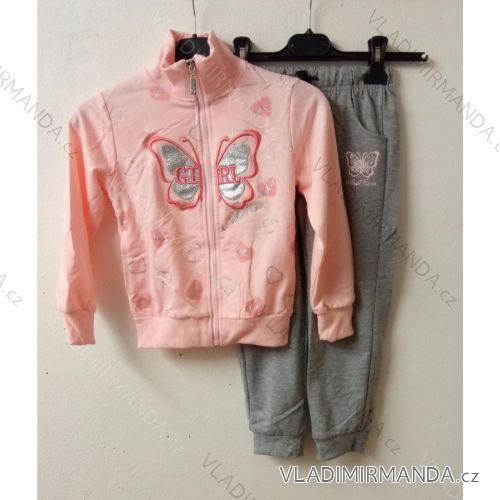 Set Langarm-Sweatshirt und Jogginghose Kinder Teen Mädchen (98-128) KUGO JS0729