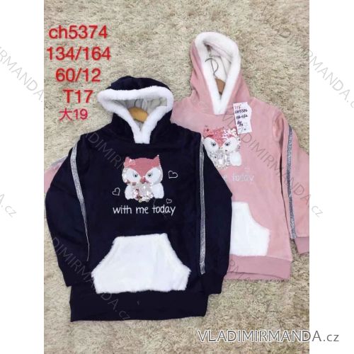 Sweatshirt warm samt Kinder jugendliche Mädchen (116-146) SAD SAD19CH5843